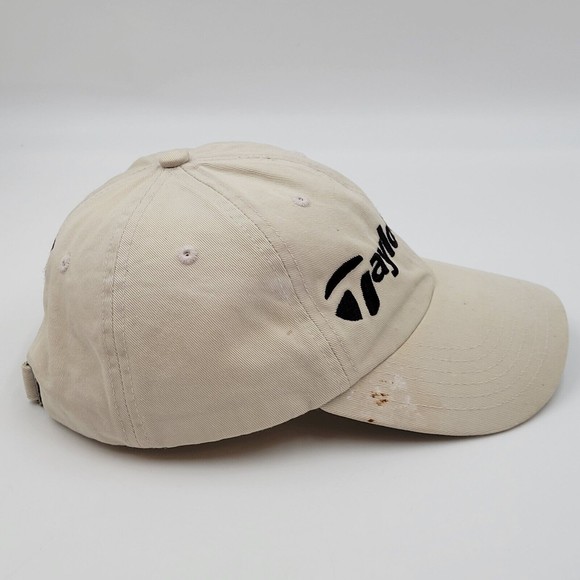 TaylorMade Tmax Gear Ashbury Open 2007 Beige Strapback Golf Hat Cap Distressed - Picture 3 of 11